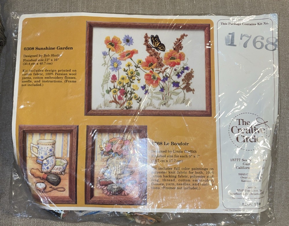 New Creative Circle Le Boudoir Pattern #1768 Needlepoint