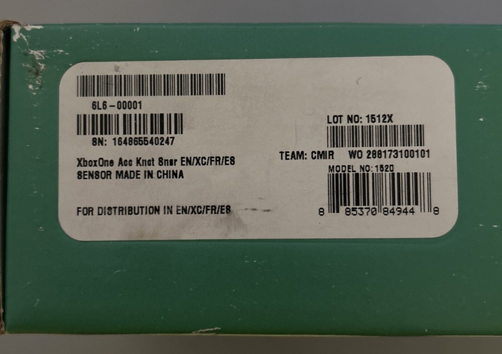 Microsoft Xbox One Kinect Sensor Black New Open Box