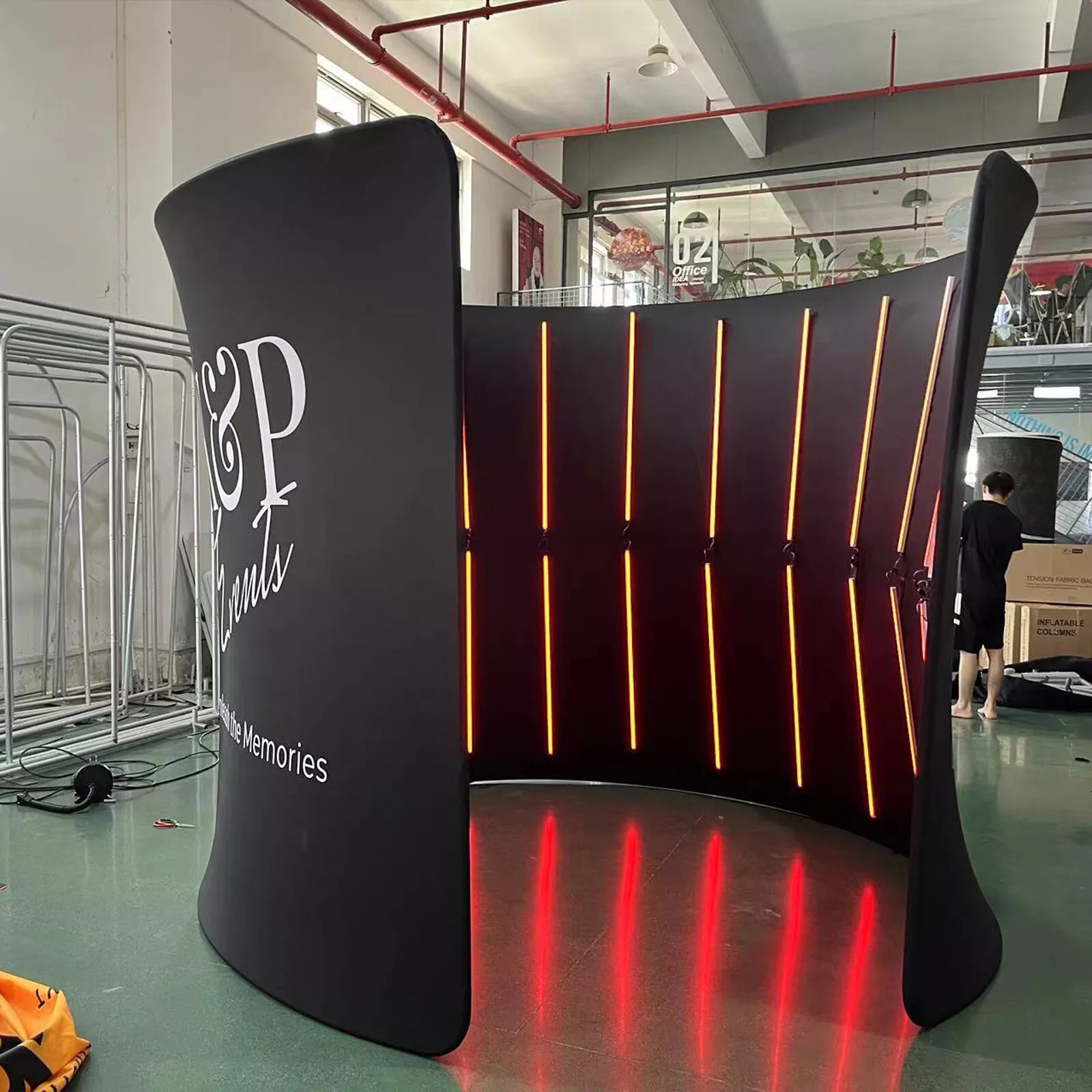 10'W x 8'H 360 Photo Booth Backdrop Frame LED Backdrop Enclosure For Studio