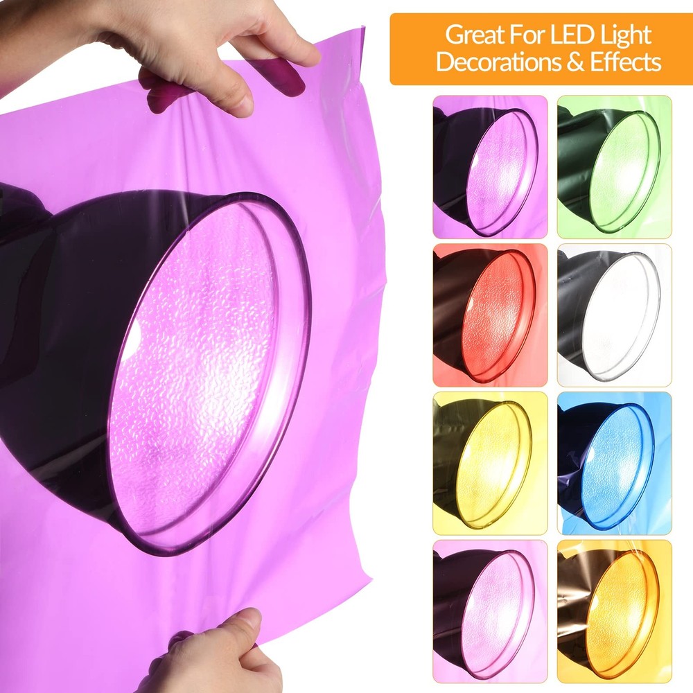 40 PCS Colored Cellophane Sheets 14x14 Inch Wraps Multi-Colored for DIY