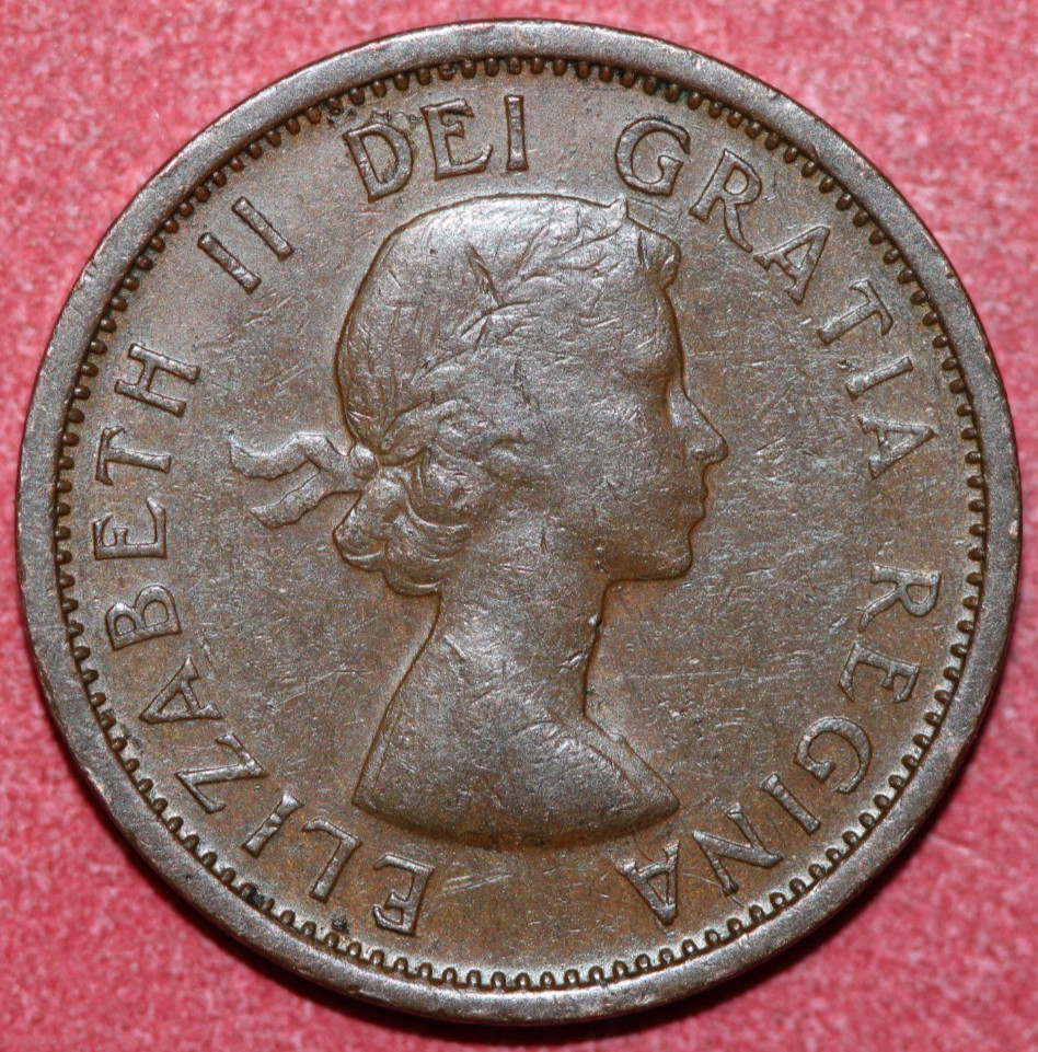 Canada 1956 Cent Elizabeth II 19mm