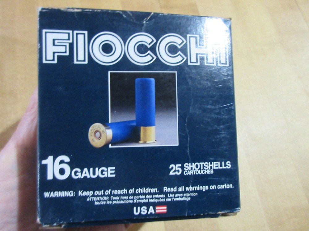 Empty Ammo Shotshell  Box Fiocchi 16 ga   (w15) #105
