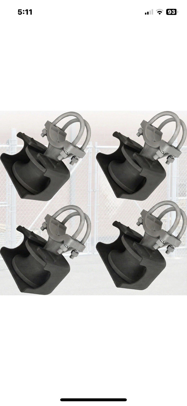 4 Pack Sliding Gate Rollers Cantilever Nylon Wheels For 2-3/8" or 2-1/2" Frame