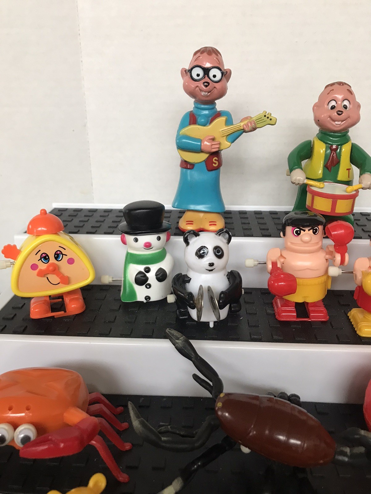 VINTAGE WIND UP TOYS HONG KONG LOT 19 BOXERS BOAT THEODORE SIMON PANDA CLOCK