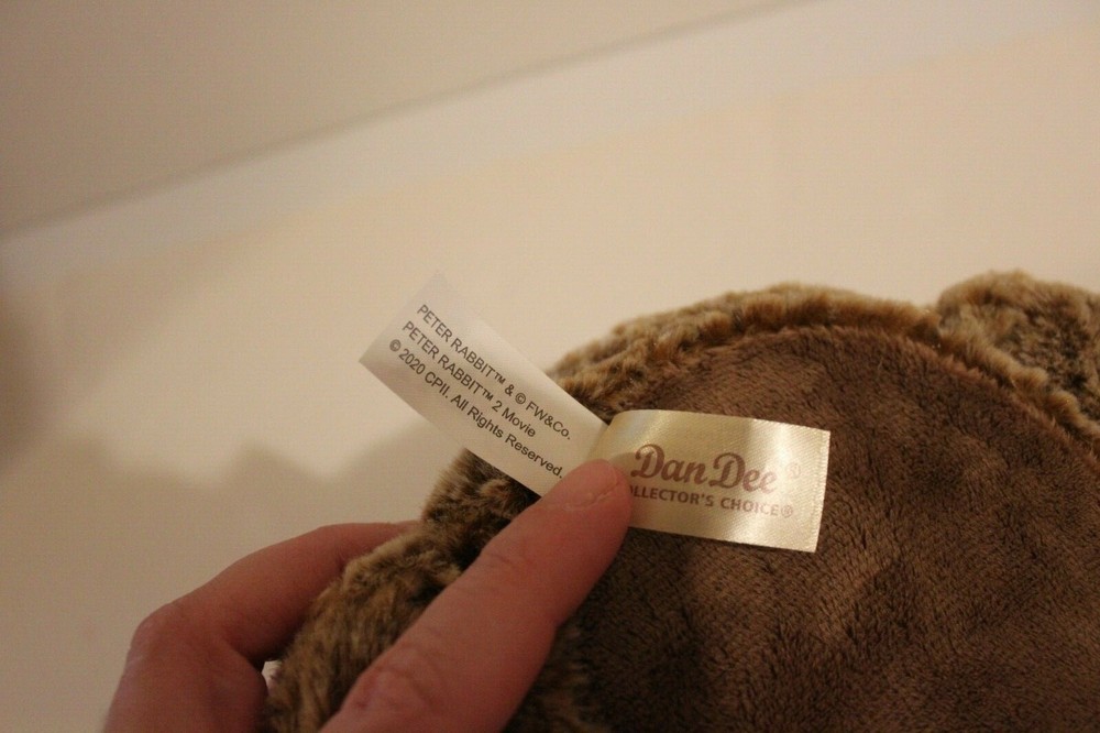 Dan Dee Peter Rabbit Plush Faux Fur Easter Basket, Table Decor NWT