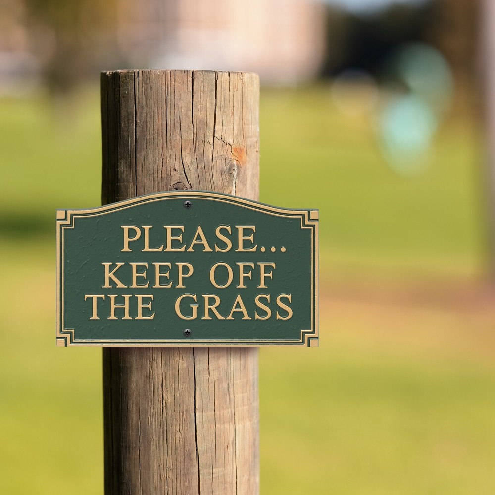 Please Keep Off The Grass Lawn/Wall Statement Sign