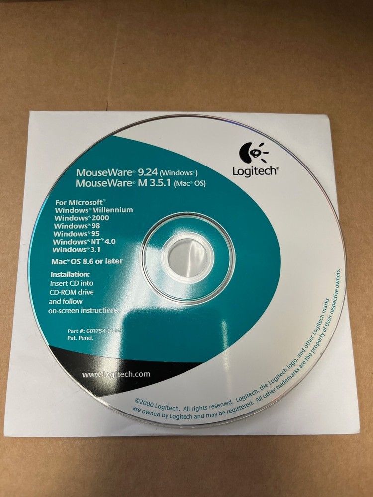 Logitech MouseWare CD-ROM for Windows & Mac OS