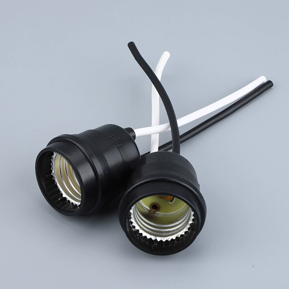 Waterproof Lamp Socket 12 Pack Black Pigtail Lamp Holder Socket E27