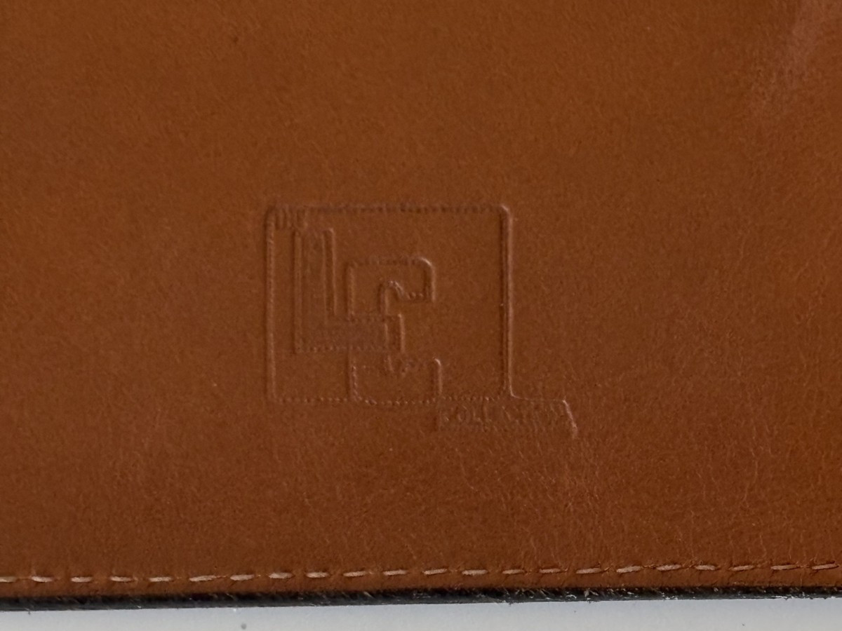 Leather Executive Briefcase w/ Padfolios + Metal Calculator Sleeve Vintage ABC