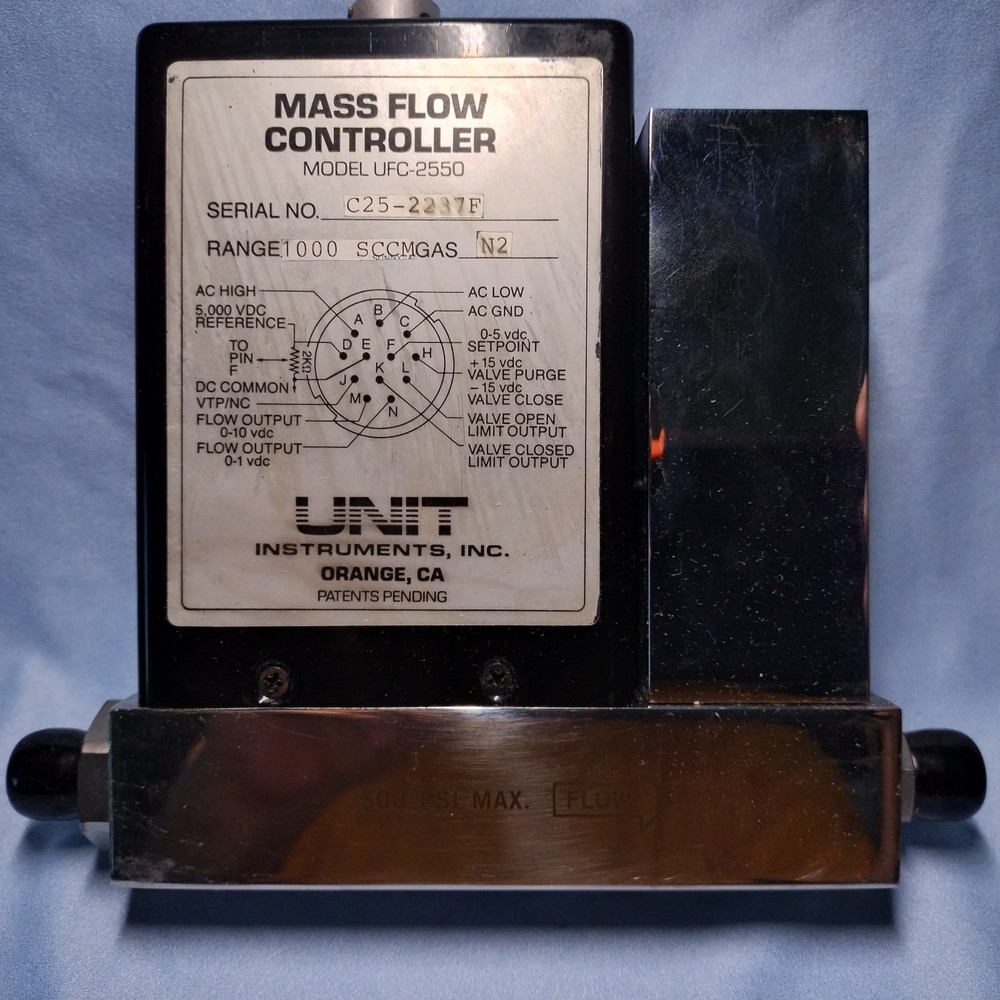 Mass Flow Controller Unit UFC-2550, Gas- N2, Range- 3000sccm, Used