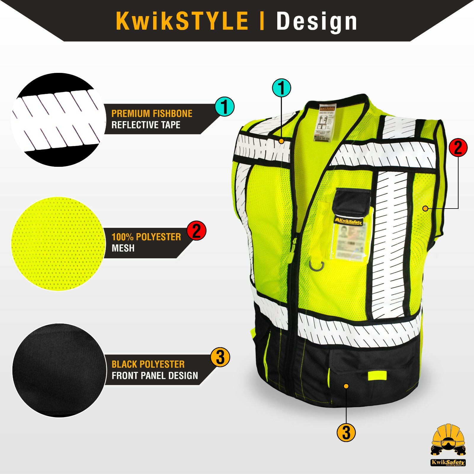 KwikSafety SPECIALIST | ANSI Class 2 Fishbone Safety Vest