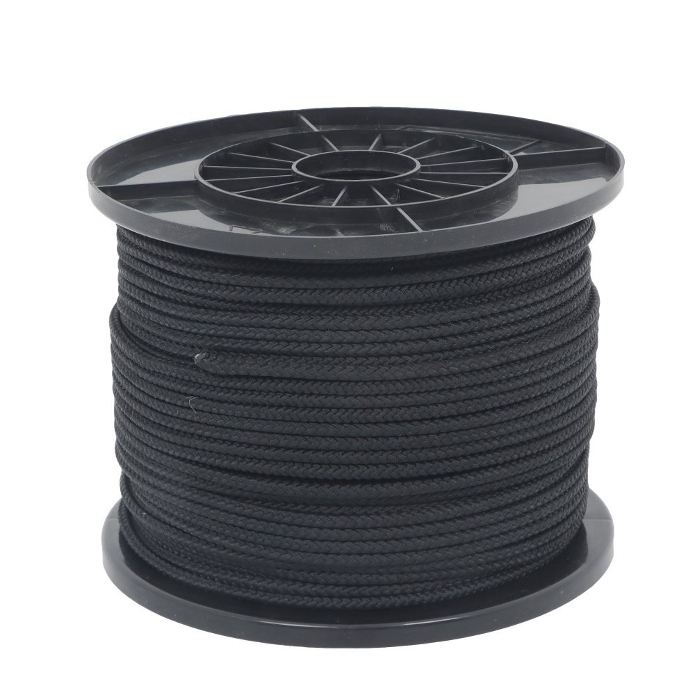 3/16 Inch x 500 Feet Polypropylene Tying Twine Pulling Pull Line 8 Strand Black