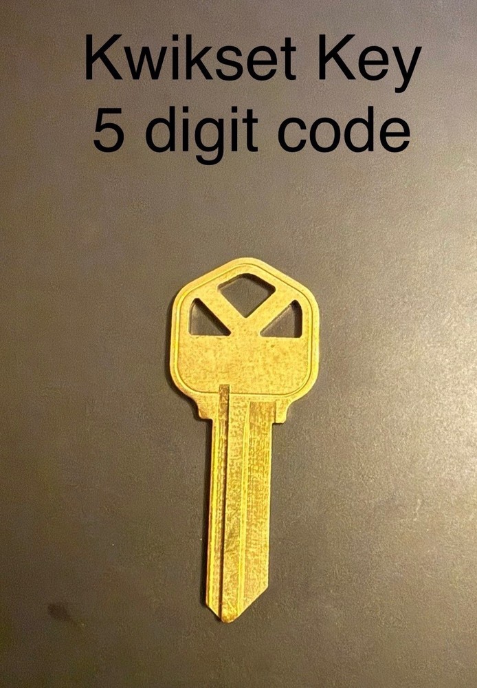 Kwikset 5-Pin Code Cut Key Customizable Bitting Code