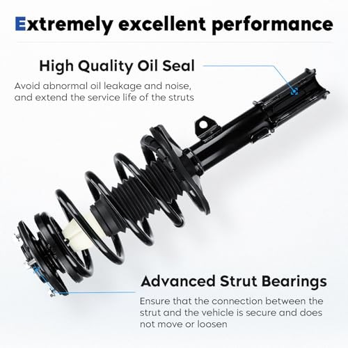 Front Complete Struts Assembly w/Coil Spring Shock Absorber Compatible with