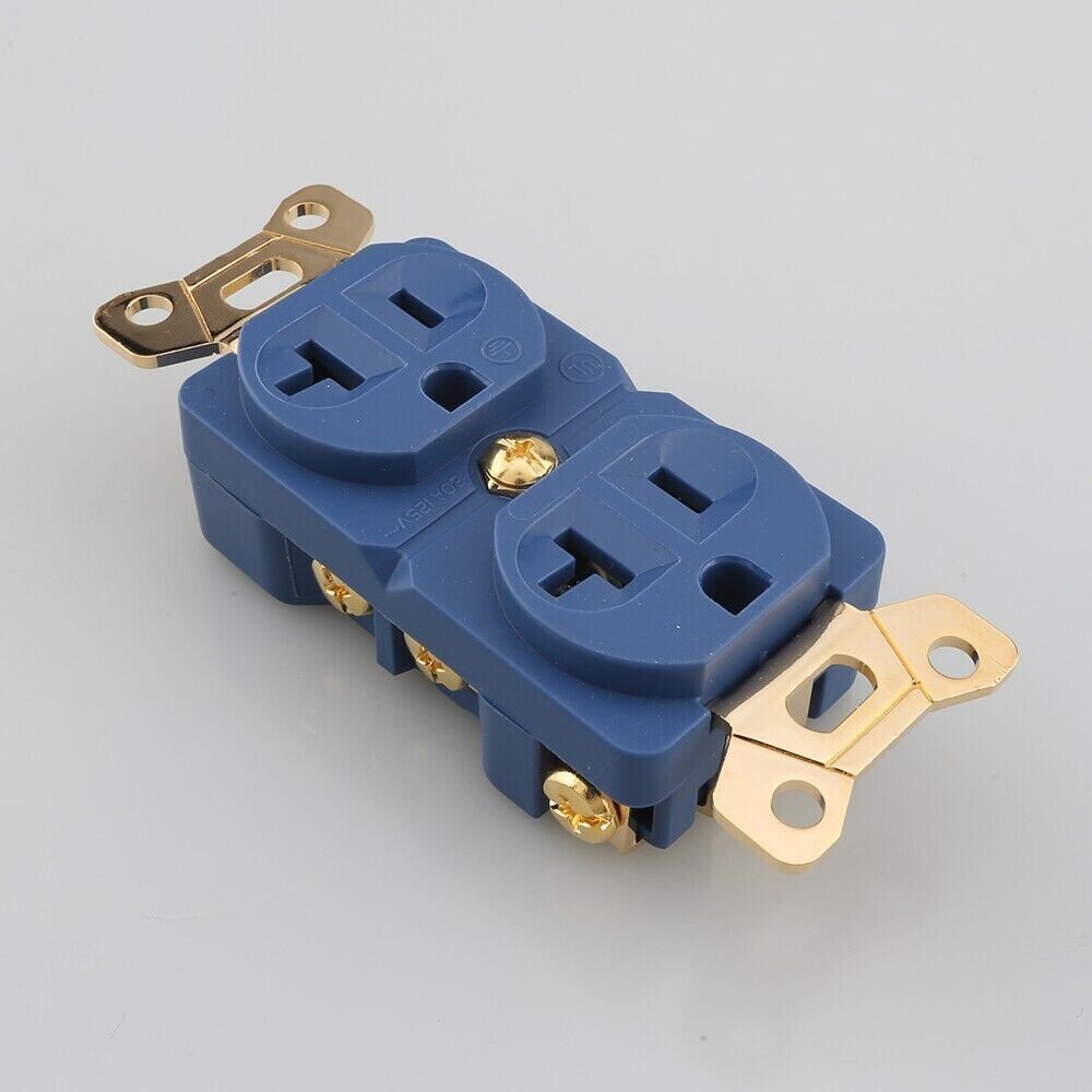 OFC Pure Copper US AC Receptacles Wall Duplex Power Distributor Outlet Socket