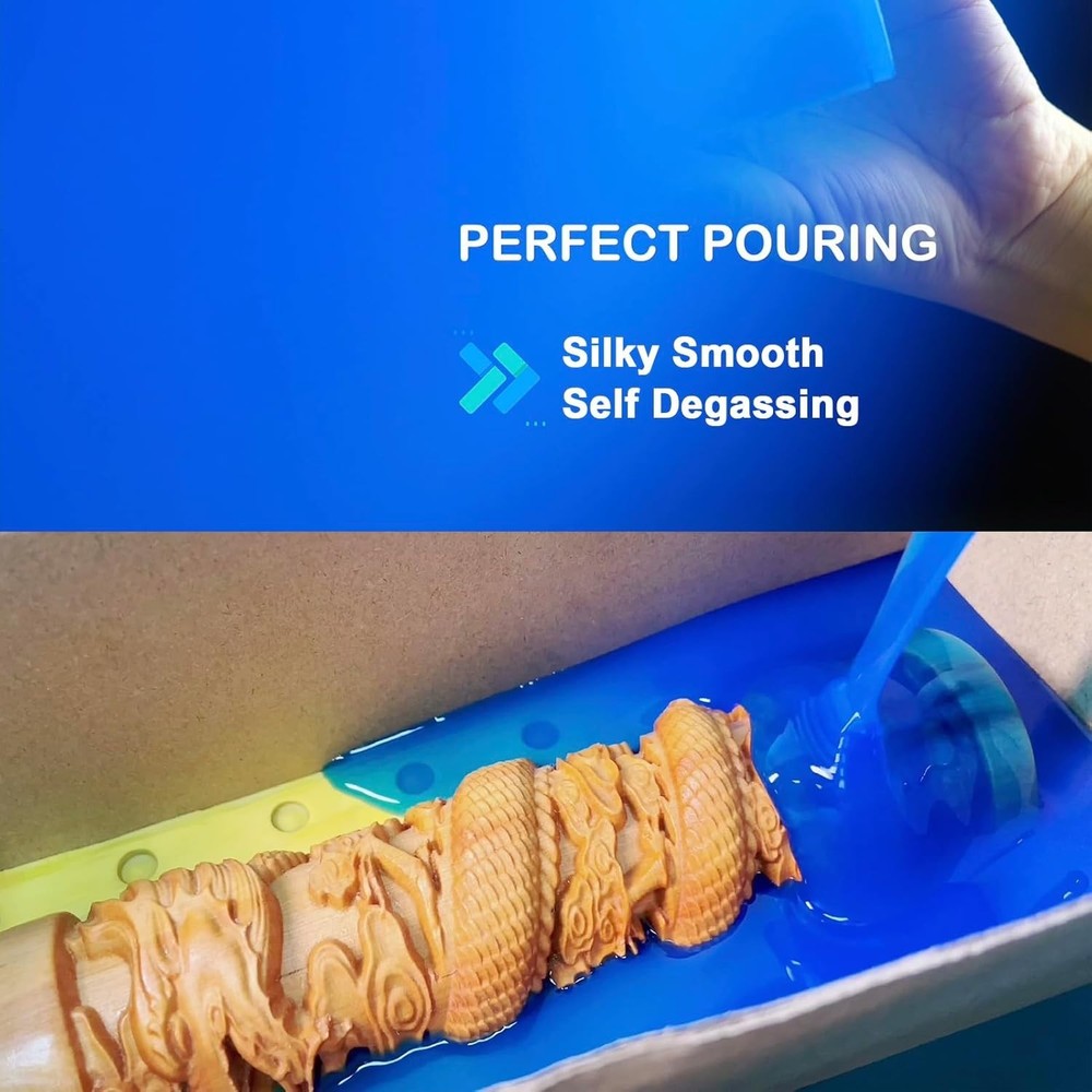 Sapphire Blue Silicone Mold Making Kit with Tool Set – Safe & Easy Use