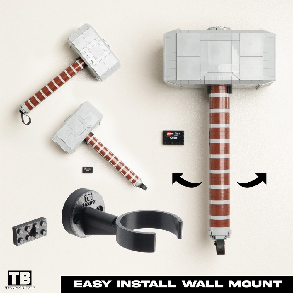 Wall Mount for LEGO Marvel Thor's Hammer-76209