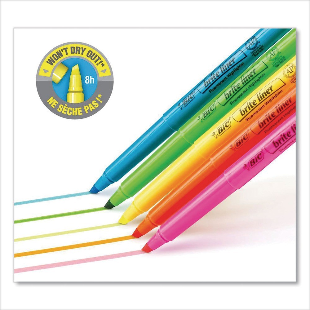 BIC BL11BE Chisel Tip Highlighter - Blue (1-DZ) New