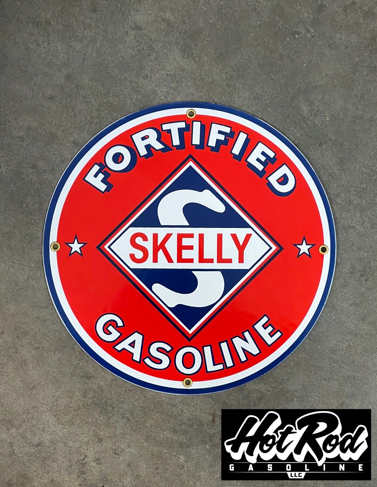 SKELLY GASOLINE Porcelain Sign