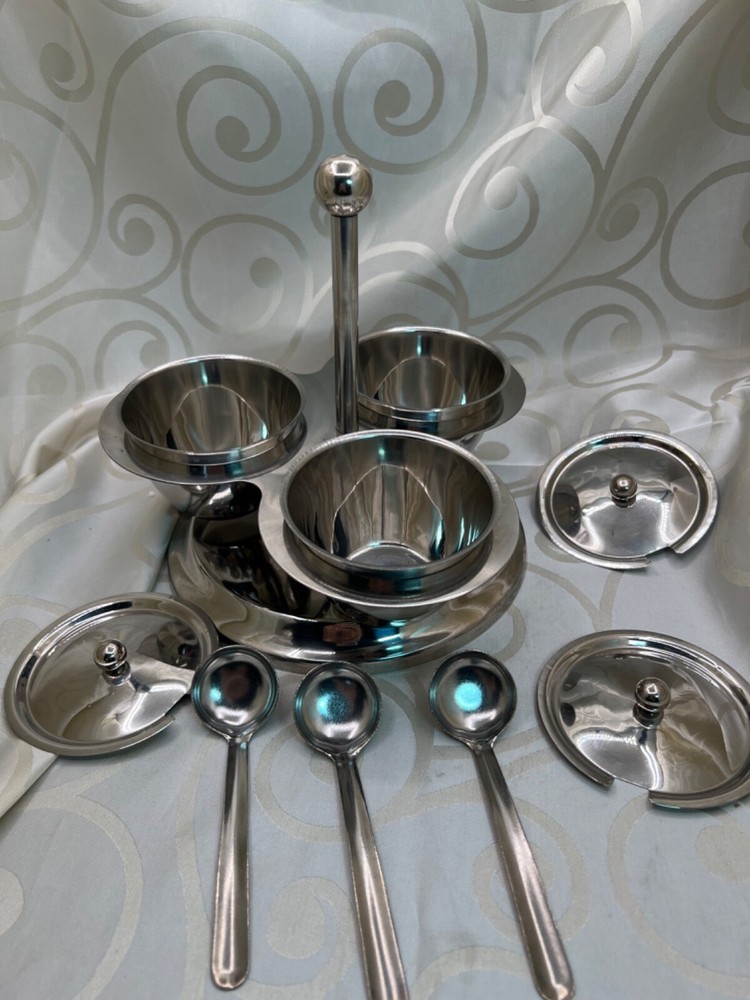 Stainless steel condiment pickle server