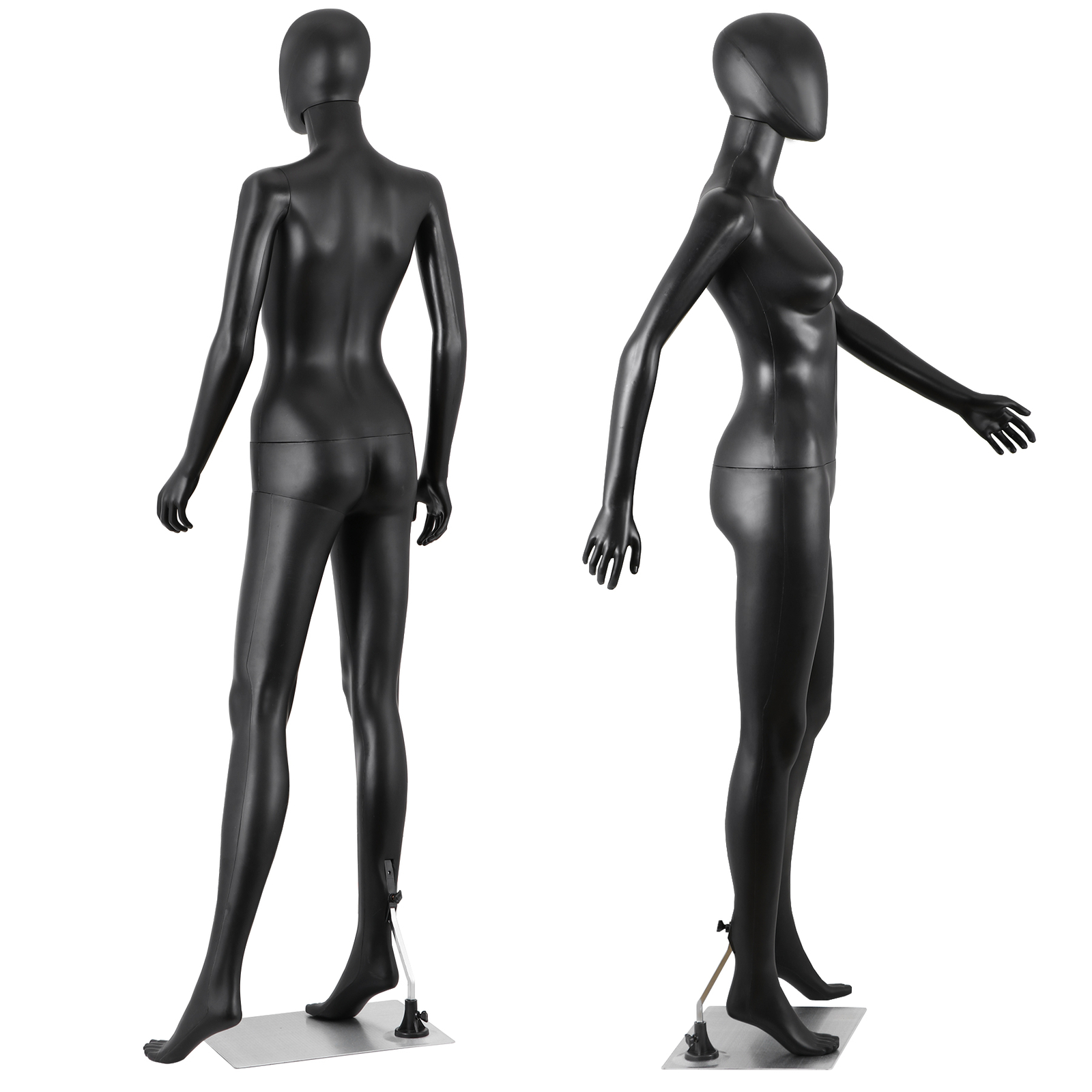 Female Mannequin Dress Form 70 Inch Adjustable Mannequin Full Body w/Base Black