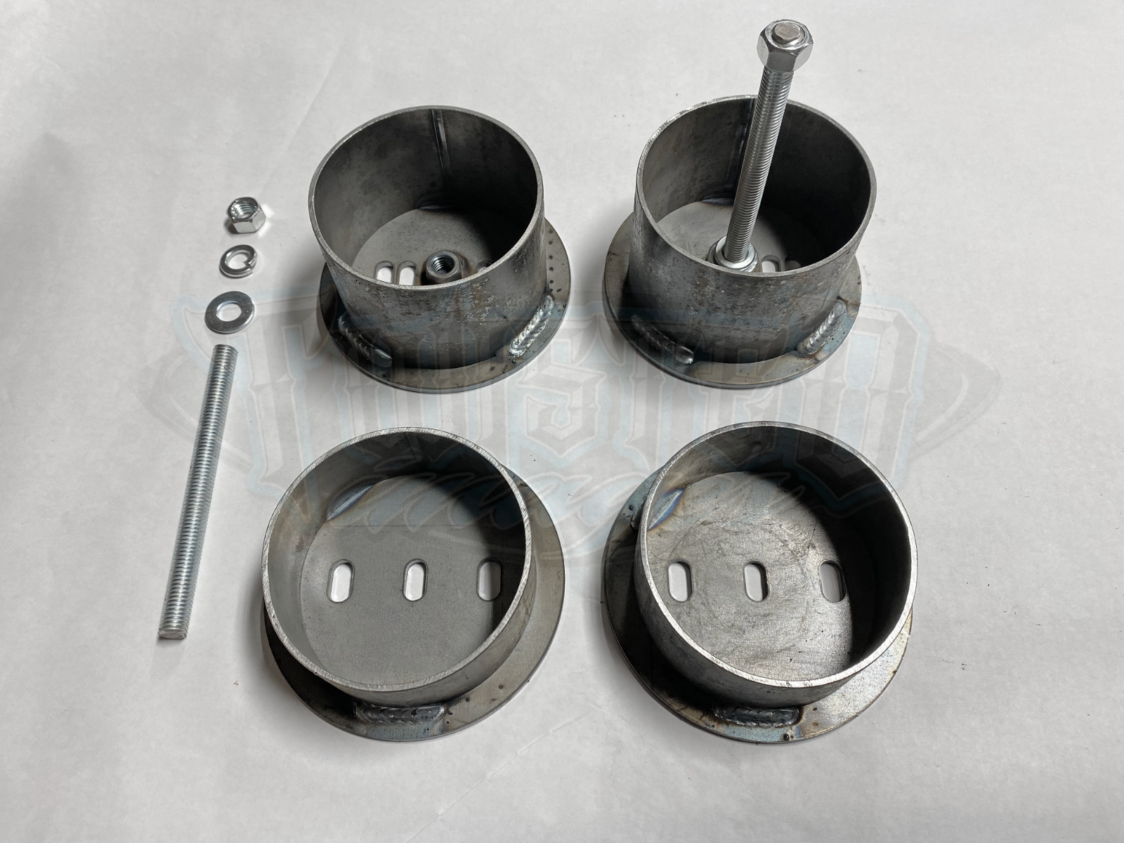 Front Air Ride Brackets - Universal Cups 4.5" OD Set w/ Hardware - FREE SHIPPING