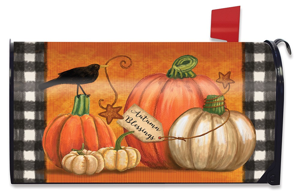 Briarwood Lane Rustic Pumpkins Fall Mailbox Cover