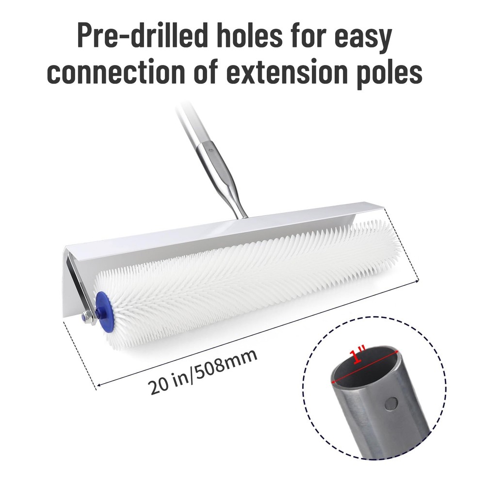 Spiked Roller for Self Leveling, 20"x 1" Self Leveling Cement Tools Epoxy Flo...