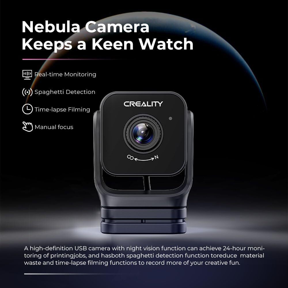 Creality Nebula Camera 1080p HD Video Night Vision for Ender-3 V3 KE Nebula Pad