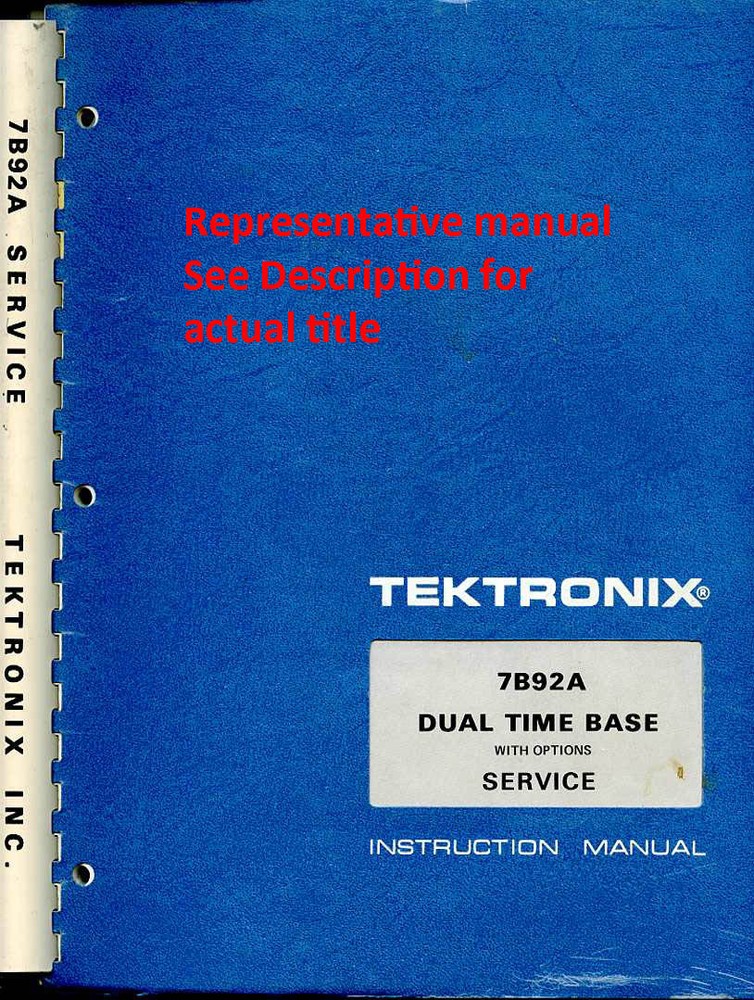 Original Tektronix Instruction Manual for the Q Plugin