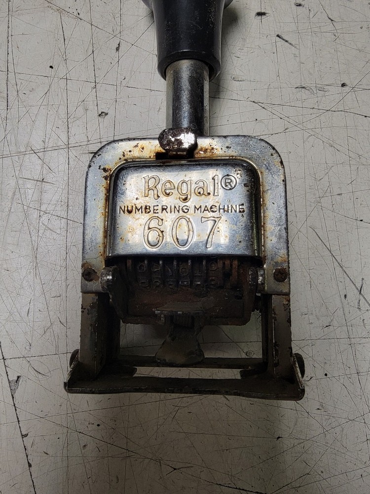 Vintage Regal Numbering Machine 607 Stamper