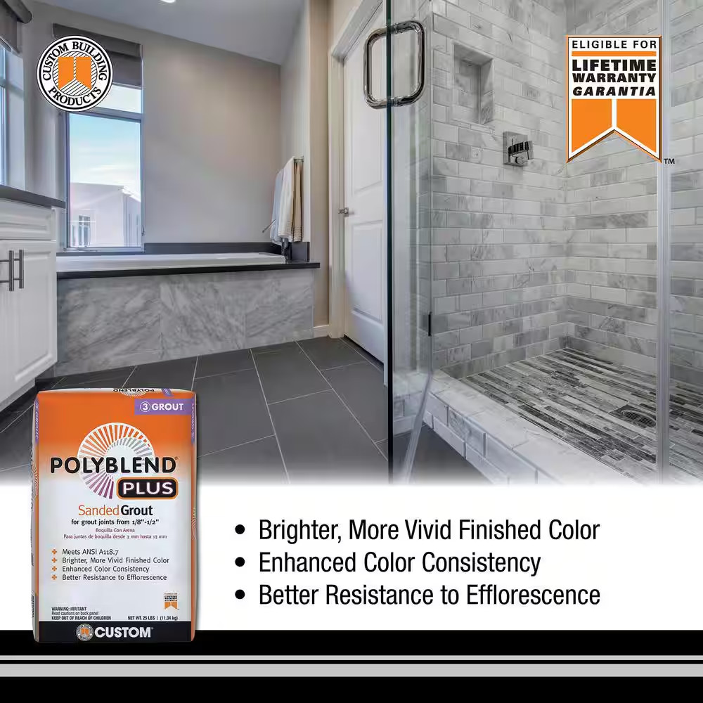 Polyblend plus #645 Steel Blue 25 Lb. Sanded Grout