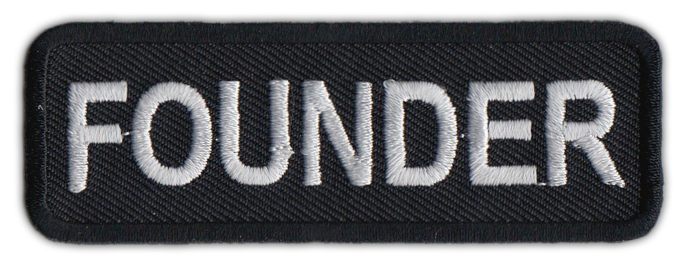 Motorcycle Jacket Embroidered Patch - Founder - Member Rank, Position, Status