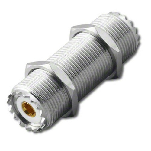 UHF Female 6" Bulkhead SO-239 Coaxial Connector (Double Female Coax Connectors)
