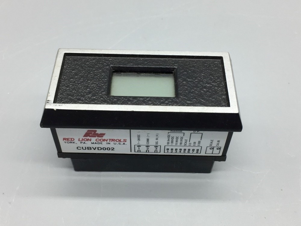 RED LION CONTROLS CUBVD002 MINIATURE DC VOLTMETER TESTED