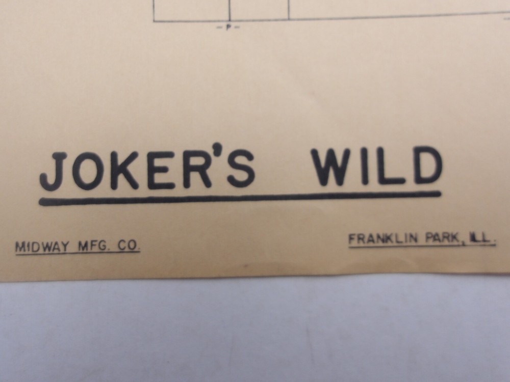 Midway: Joker's Wild - Schematic