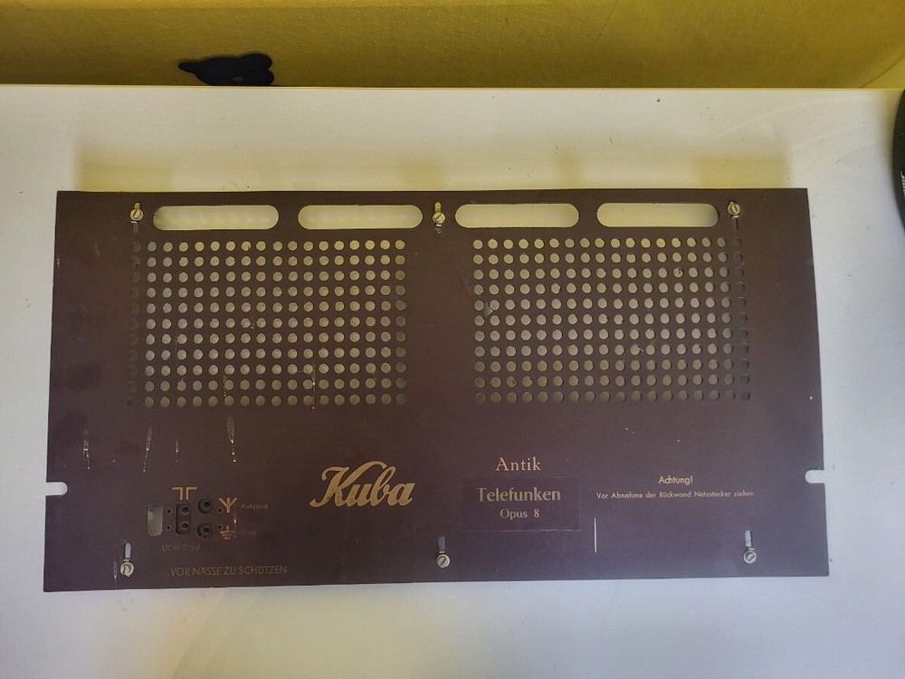 Rear panel for Kuba Telefunken Opus 8 with 6 complete mounting material