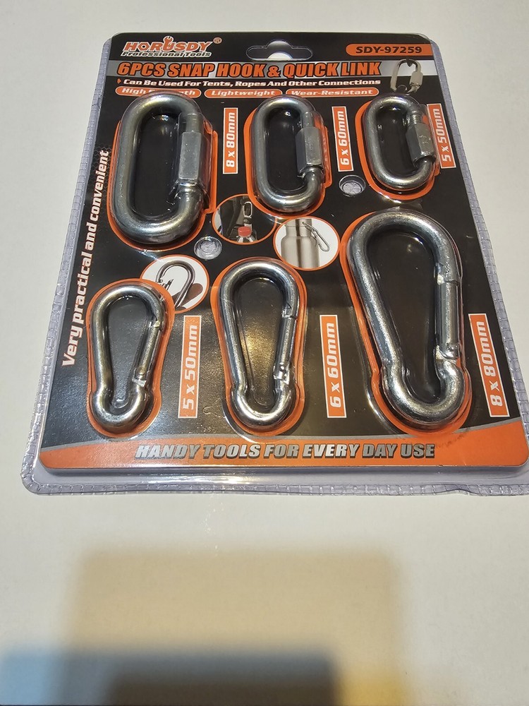 Horusdy Professional Tools 6 P C S Snap Hook & Quick Link