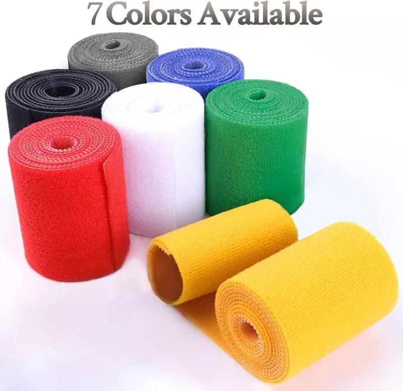 Hook and Loop Cable Ties Electrical 32FT Reusable Fastening Tape Double-Sided...