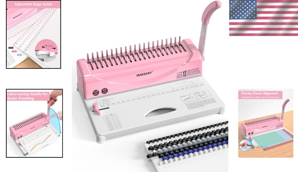 Professional Comb Binding Machine for Books, Journals