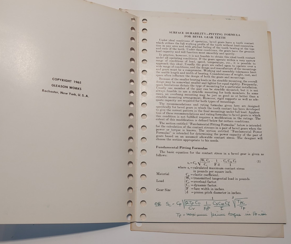 Lot of Gleason Works Handbooks for Bevel and Hypoid Gear Engineering Standards