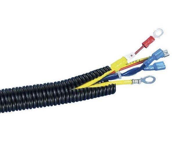 Absolute SLT14-100OR 100' 1/4" 5mm orange split wire loom conduit polyethylene
