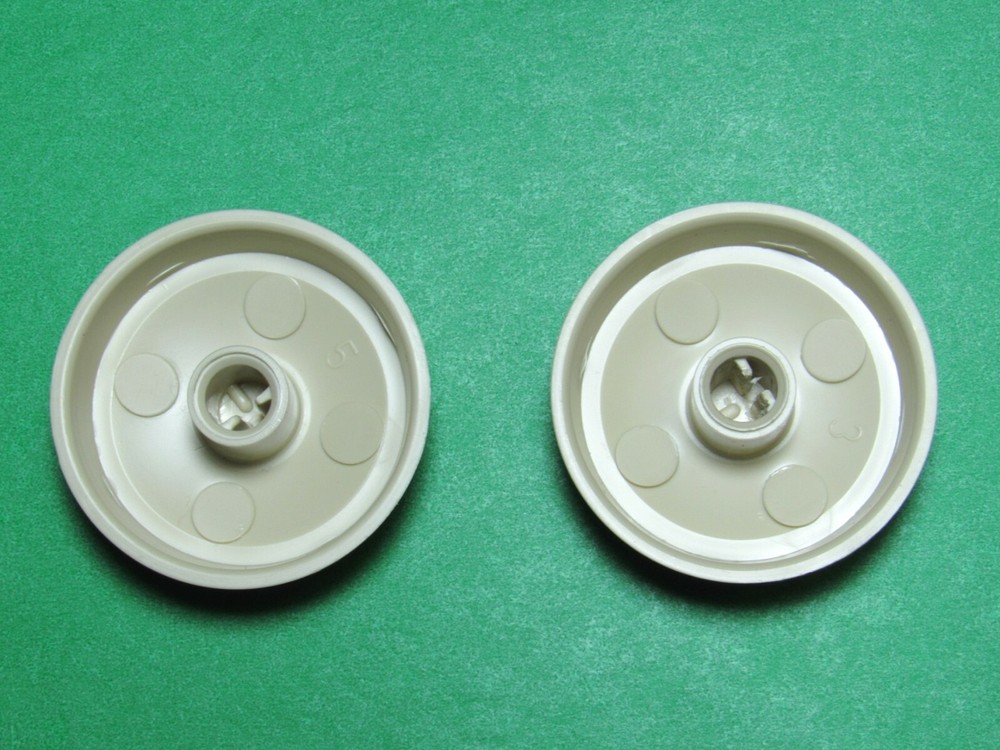 (2) Ivory D-Shaft 38X13 Leviton Knobs for Volume Control Russound, M&S, etc