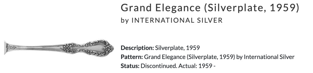 Medium Solid Cold Meat Serving Fork Grand Elegance Silverplate 1959 by Internati