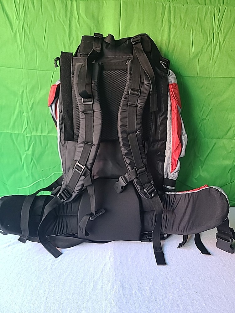 K-Cliffs Expandable Large Camping Backpack in Red Grey