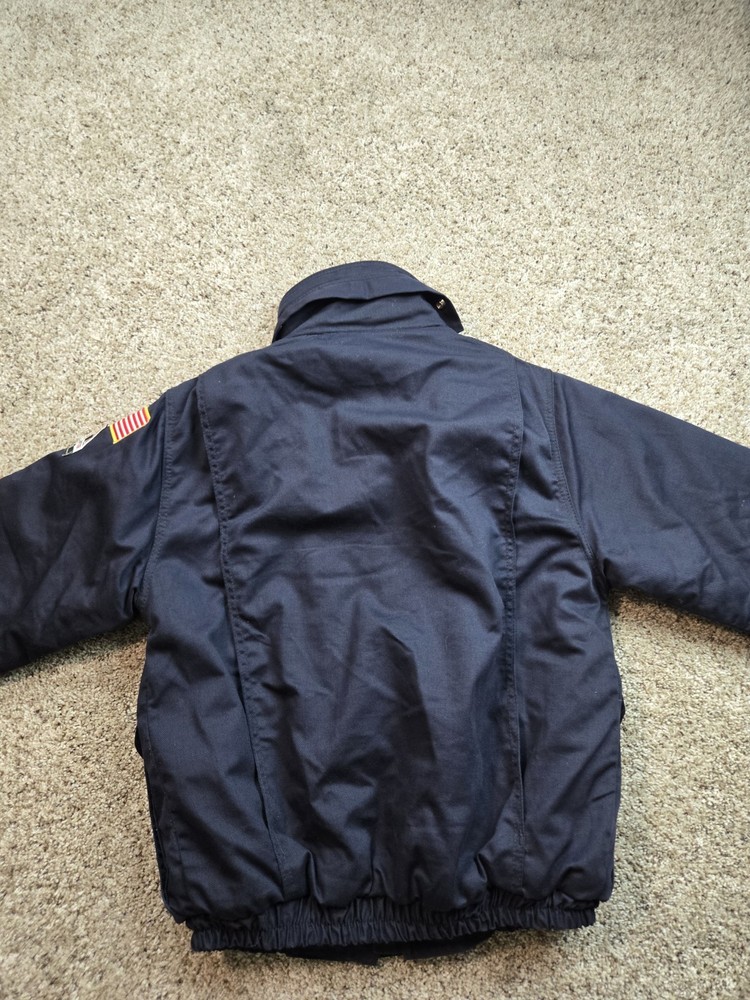 Bulwark FR Work Jacket Mens Small Blue Bomber Flame Resistant Full Zip
