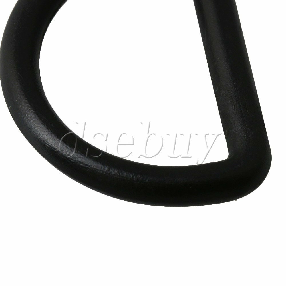 40x D Ring Adjustable Black Plastic Buckle for Bag Webbing 25mm Inner Diameter