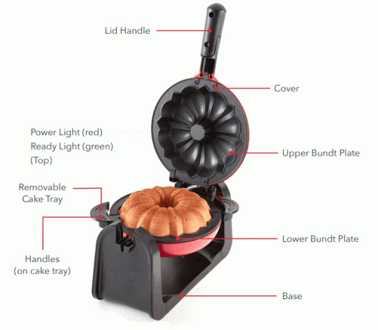 Alex by Dash Flip Bundt Cake Maker - Oyster
