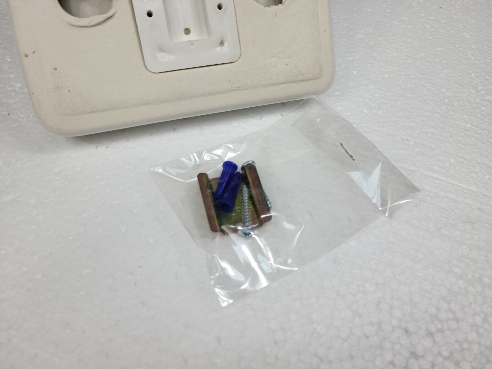 Vintage White Ceramic TP Toilet Paper Holder Screw in Drywall Mid Century Modern