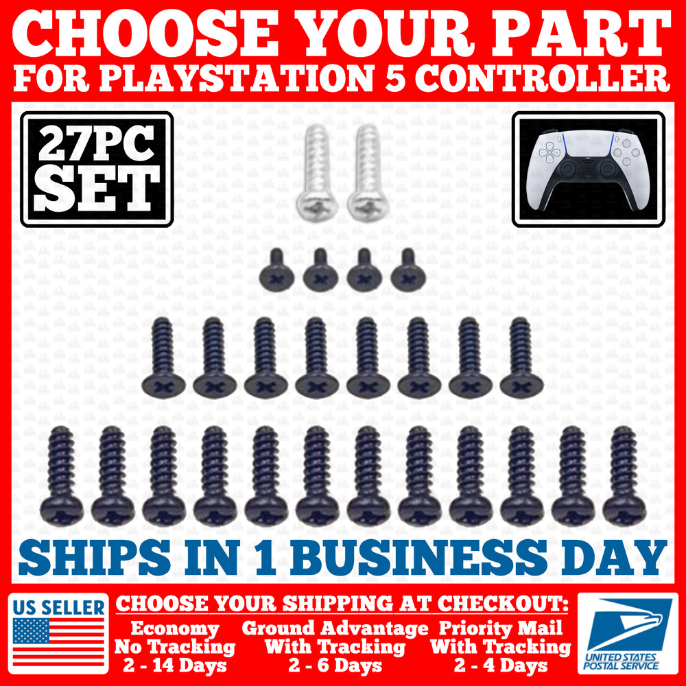 For PS5 Controller BDM LR Button/Mic/Flex Cable/Charging Port/Conductive/Screws